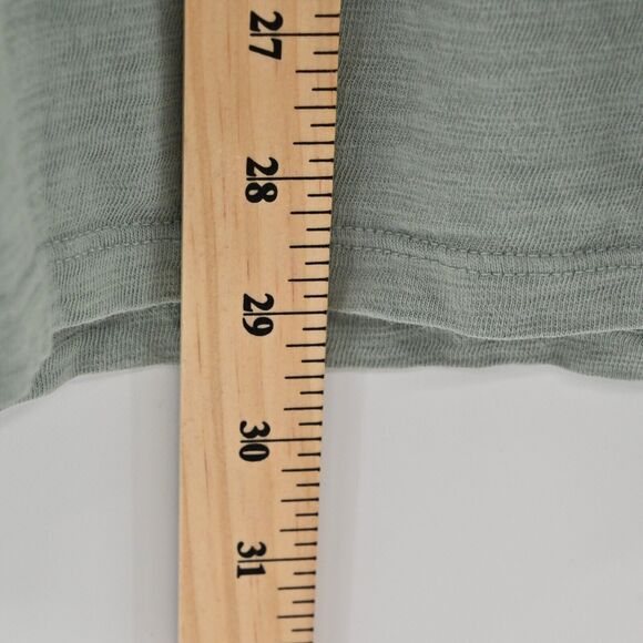 VINCE Shirt Mens Sz XL Sage Green 100% Cotton V Neck Tee Short Sleeve Basic - Picture 11 of 12